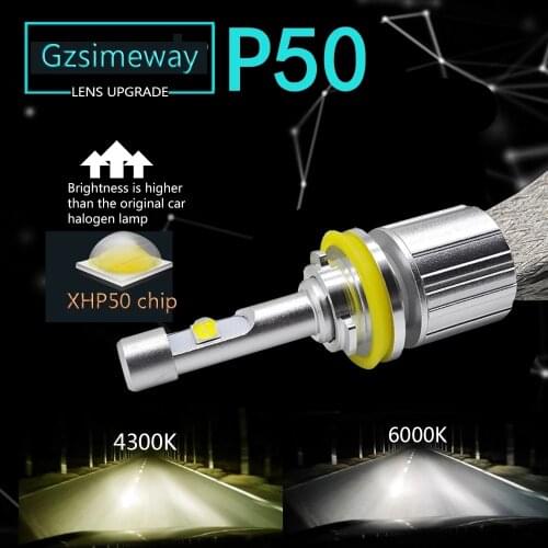 Car Light H4 LED H7 H11 9005 HB3 H13 D2S D2H bulb 4300K 6000K 104W 12000LM XHP50 Chips Auto Headlight H3 H8 880 881 Fog Lamp 12V