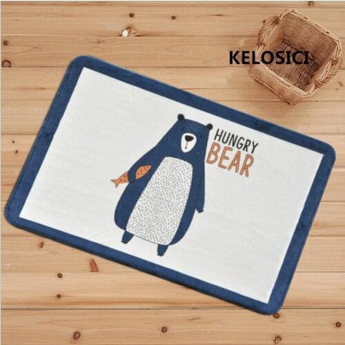 Lovely Bear Animal print entrance mat For living room Rug Baby Room Decor Carpet bathroom kitchen mats Non-slip Absorbent pad