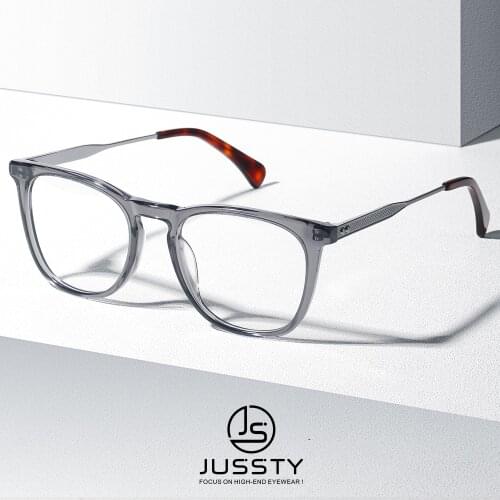 Vintage Optical Myopia Glasses Frame Men Clear Transparent Prescription Eyeglasses Frame Male Retro Square Acetate Eyewear Brand