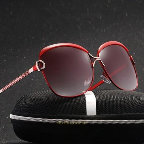 Vintage Polarized Sunglasses Women 2019 High Quality Designer Luxury Metal Flame Oculos Feminino Black Zonnebril Dames