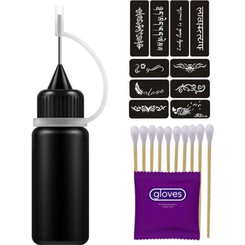 Temporary Tattoo Ink Natural Long Lasting Organic Jagua Fruit Gel/Ink No Chemicals No Alcohol 10Ml Tattoo Stickers