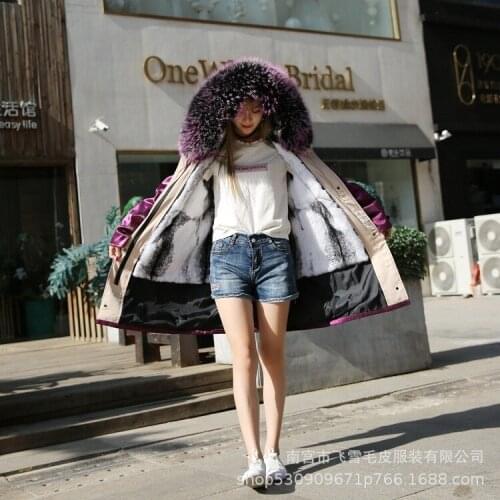 Real Fur Coat Women Rex Rabbit Fur Coat Women Clothes 2020 Korean Real Fur Parka Warm Winter Coat Women Manteau Femme YY1073