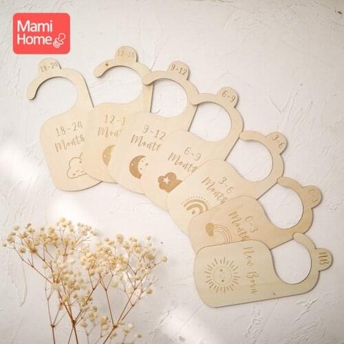 10 Set Wooden Baby Closet Dividers Clothes Organizers Newborn Growth Remembrance for Newborn to Toddler Girl Boy Baby Goods