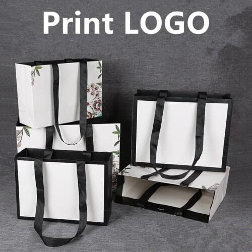 100PCS/LOT Chinese-style Paper Handle Bag Carry Bag With Longer Handle Gift Bag Shopping Bag