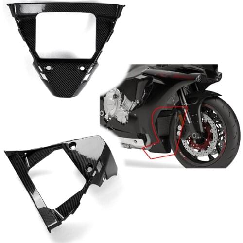 100% Carbon Fiber Motorcycle Radiator Protector Fairing V Panel for Yamaha R1 2015 2016 2017 2018