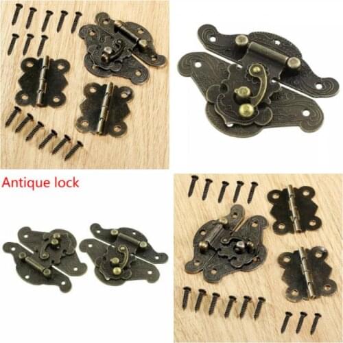2pcs 29 x37mm antique vintage decorative jewelry box buckle pad chest lock lock box suitcase buckle buckle pad lock