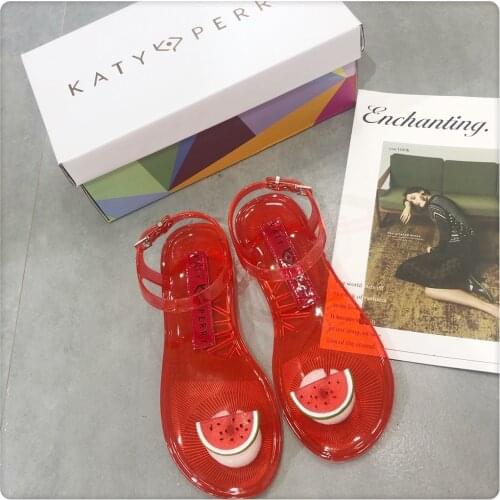 2021 New Summer Women Jelly Sandals Watermelon Lemon Fruit Ladies Flip-flops Shoes Female Fashion Beach Shoes Slippers SM051