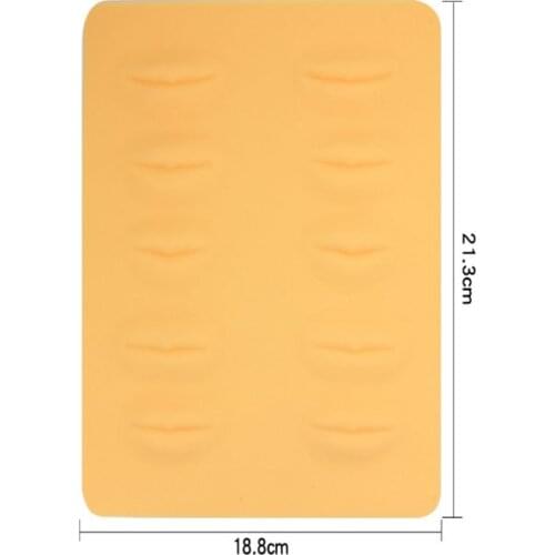 3D Silicone Skin Double Sides Tattooing Microblading Eyebrow Practice Skin for 3D Permanent Makeup Tattoo Supplies for Beginners