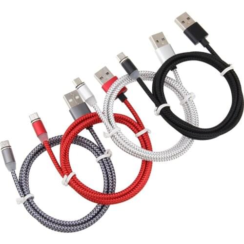 400pcs Magnetic Cable For iPhone Micro USB Type C Fast Charging Wire Cord For Samsung Huawei Flowing LED Lighting Magnet Charger