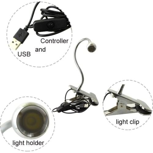 5pcs Professional DC5V USB Power Supply LED Book Table Lamp high brightness Adjustable Student Desk Lamp 350mA+controller