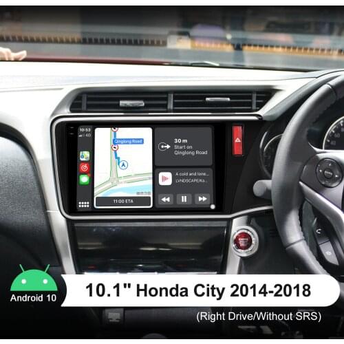 10.1"Autoradio 1Din Android 10 Car Stereo Radio Head Unit Carplay Reverse Camera WiFi For Honda City 2014-2018 Multimidia Player