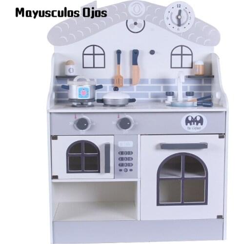 Wooden Play House Kitchen Japanese Style Kitchen Toy Set Simulation Stove Cooking Rice Kitchenware Kindergarten Gift