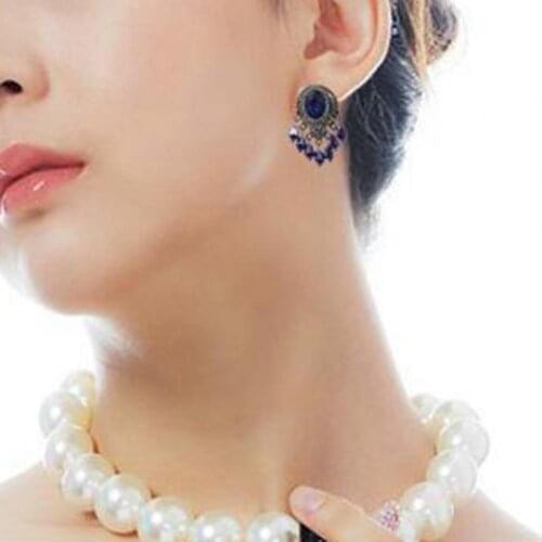 Elegant Vintage Classic Ear Studs Exquisite Rhinestone Charming Women Faux Crystal Alloy Shiny Earrings Jewelry Accessory Dating