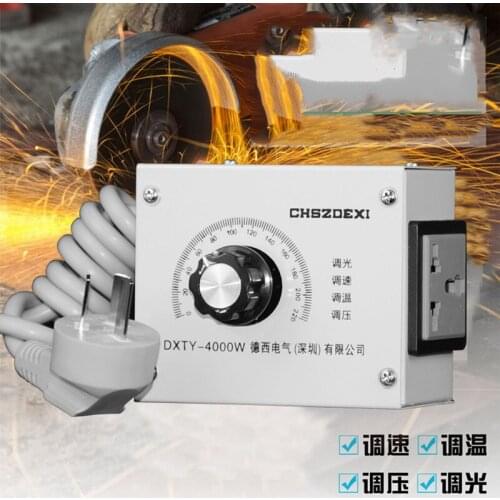 4000W silicon controlled electronic energy saving voltage regulator upgrade. Dimming speed control temperature and voltage regul