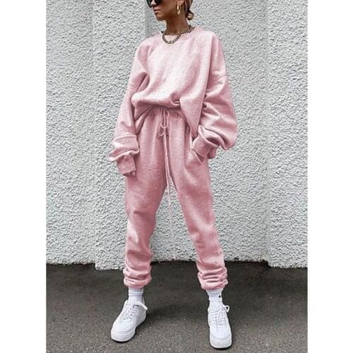 Oversize 2 Piece Set Suit Ulzzang Women Rock Grunge Casual Pullover Couples Trousers Sport Top+Pants Suit Female Loose Clothe