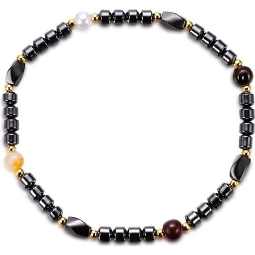 Creative Weight Loss Magnet Anklet Colorful Stone Magnetic Therapy Bracelet Anklet Beach Foot Jewelry Slimming Health Care