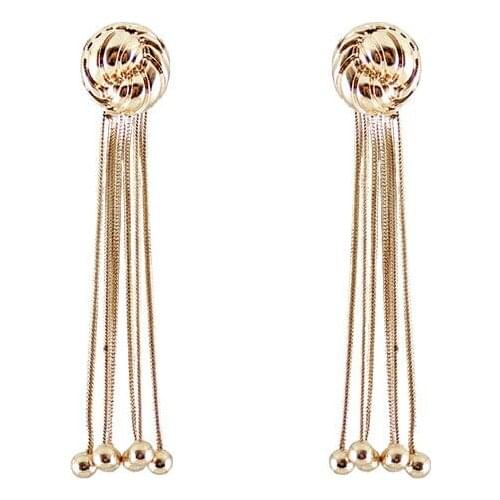 Fashion Jewelry The ball stud earrings pendant twist copper tassel female For Women Free Shipping