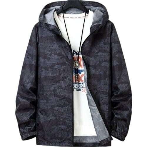 Plus size 10XL 9XL 8XL mens thin quick-drying outdoor jacket breathable summer sun protection clothing skin clothing thin jacke