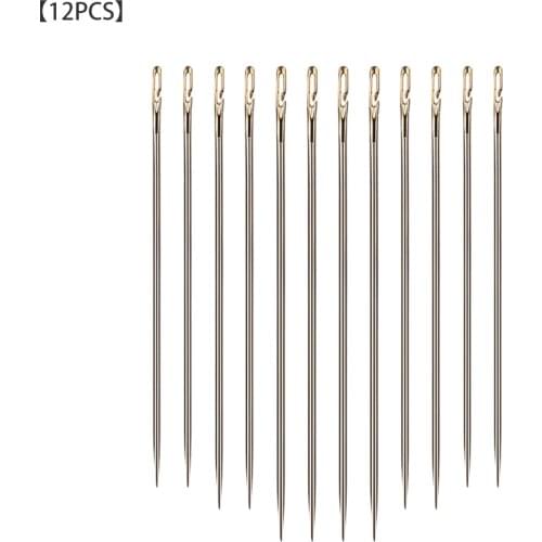 New Stainless Steel Multi-size Blind Needle 12PCS/Lot Side Opening DIY Sewing Needle Sewing Set