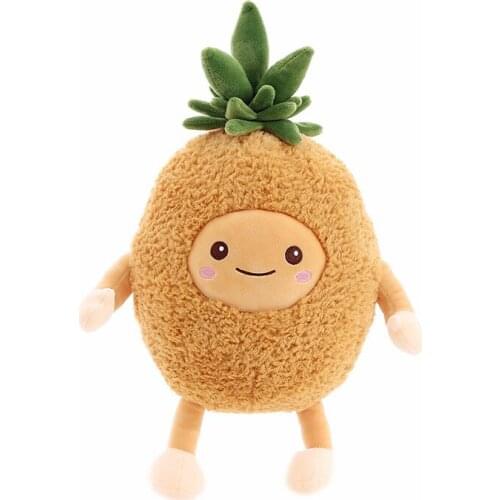 New Creative Watermelon Pineapple Cherry Fruit And Vegetables Plush Toys Dolls For Girl Kids Baby Xmas Birthday Gift
