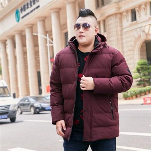 Color: Red Green Black 2019 Winter New Mens Hooded Coat Extra large XL-9XL 10XL Mens jacket Casual Warm Thick Coat