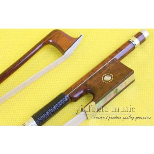 One XS-010-3 # snakewood violin bow High Quality 1pcs 4/4 Violin Bow Style bone Straight