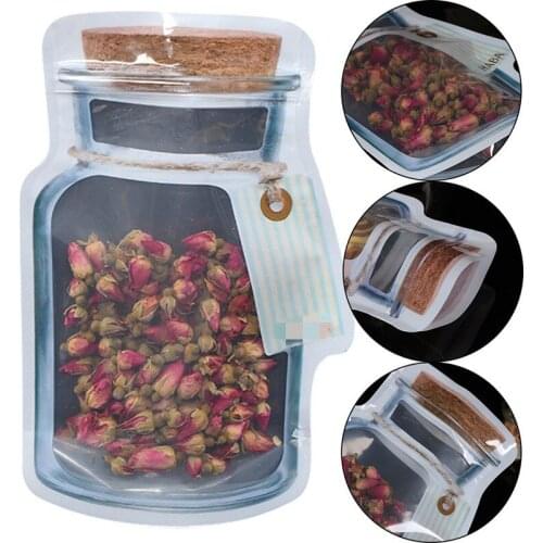 2pcs Jar Bags Reusable Jar Bottle Seal Food Saver Storage Bag Organizer for Nuts Candy Cookies Snack Food Ziplock Zipper Bags