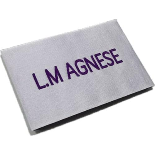 Customized With Own Logo Name Fabric Woven Labels Sewing On Dress Crochet Woven Label Personalized Brand