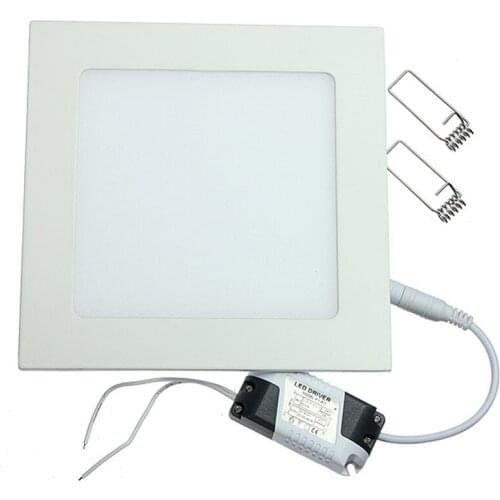 Lowest price! 12W Ultrathin LED Panel Light Recessed LED Ceiling Downlight 85-265V Warm White/Natural White/Cold White DHL Free