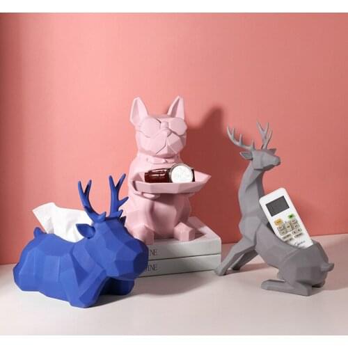 Nordic Decor Fashion Ceramic Cartoon Animals Tissue Boxes Modern Home Decor Tissue Container Car Tissue Holder Napkin Holder