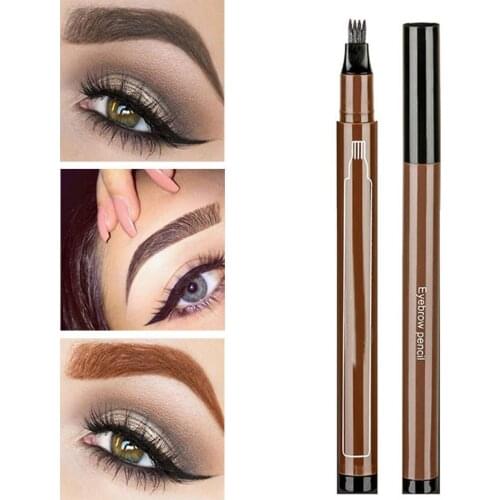 Long Lasting Non Blooming Bifurcated Eyebrow Pencil Durable Liquid Water Eyebrow Pencil Waterproof And Sweatproof Eyebrow Pencil