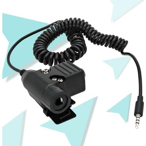 U94 PTT Tactical Headset Adapter Phone Plug Spring Cord Mobile Phone PTT Pickup Noise Reduction Headset Accessories
