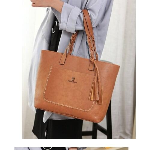 Vintage Women Shoulder Bag PU Versatial Bags Fashion Female Handbags Large Capacity Messenger Tote Bags