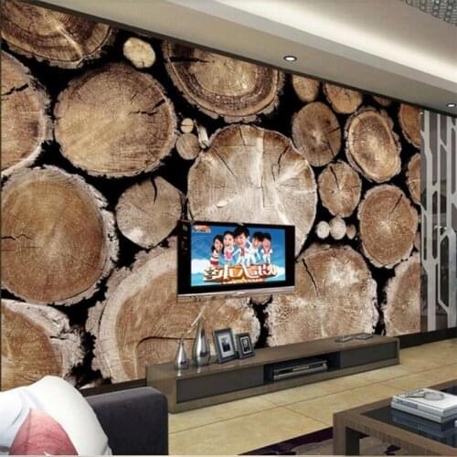 Wellyu Large murals, stylish home improvement, wallpaper for kids room wood grain pile, vintage background wall wallpaper