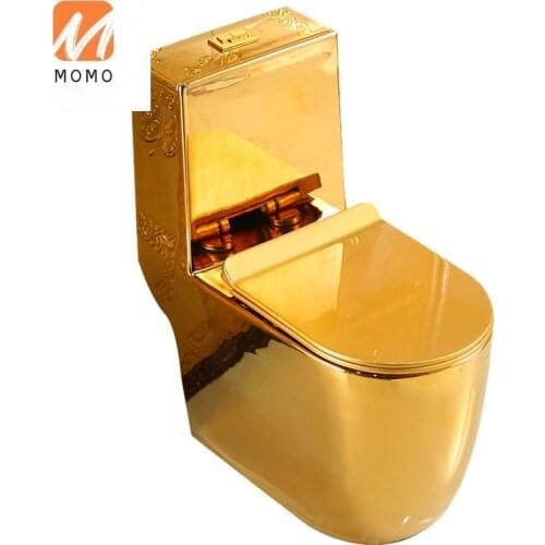European style gold toilet,personalized and creative ceramic super swirl water saving and odor proof Deluxe toilet color toilet