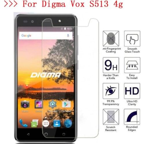 2.5D 0.26mm Ultra Thin Tempered Glass Digma Vox S513 4g Toughened Screen Protector Film Protective Screen Case Universal