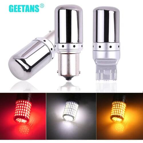 2PCS 1156 T20 BA15S BAU15S P21W PY21W 1157 7440 7443 3014 144SMD LED turn signal bulb brake parking Canbus no error