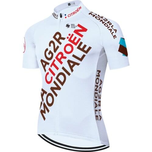 2021 new team AG2R cycling jersey short sleeve quick dry Breathable maillots ciclismo hombre manga corta men bike jersey