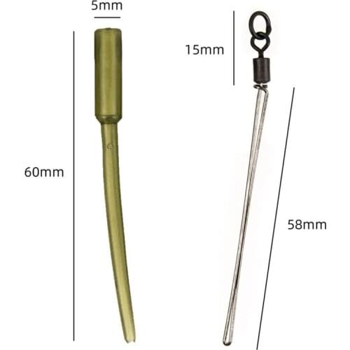 5PCS Carp Fishing Accessories Helicopter Rig Rubber Sleeve Bead Fishing Anti Tangle Sleeve Carp Chod Rig Tackle Tools