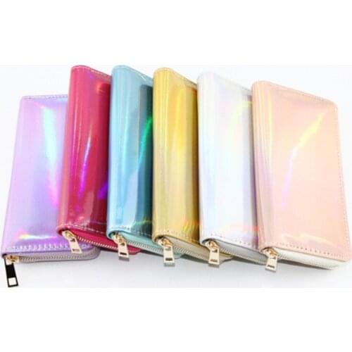 5pcs Womens Wallets Purses Laser Long Wallet For Girl Ladies Money Coin Pocket Card Holder Female Wallets Phone Clutch Bags