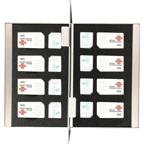 Aluminum Storage Box Bag Memory Card Case Holder Wallet For Standard SIM Card And Micro Sim Card