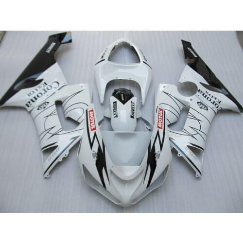 Free customize Fairing kit for Kawasaki NINJA ZX 6R 2005 2006 zx6r 05 06 white black Corona motorcycle fairings set HP3