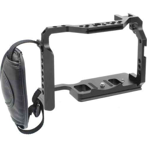 BGNING DSLR Camera Cage for Canon EOS R5 R6 Built-in Cold Shoe 1/4'' Arri Hole Camera Rig Video Rig