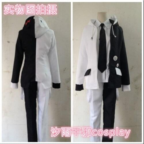 Danganronpa Monokuma School Uniform Outfit Cosplay Costumes Coat+Shirt+Pants