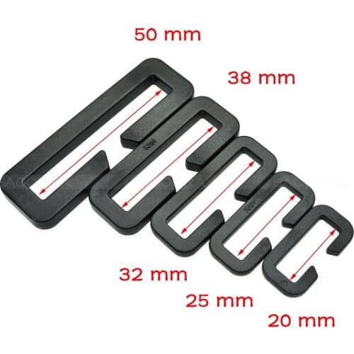For Outdoor sports bag travel bag Looploc Plastic Rectangular Ring Buckle Backpack Webbing Strap Sports Bags Parts