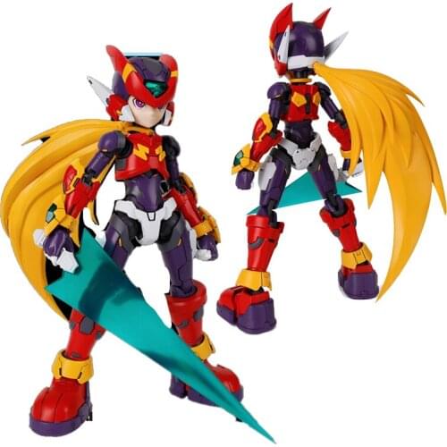 Original Anime FigureRockman Zero Mega Man DWN 17CM Assembly Model with Bracket Anime Action Figures Toys for Children