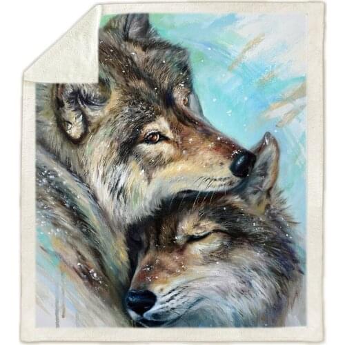 Galaxy wolf Fleece Blanket 3D full printed Wearable Blanket Adults/kids Fleece Blanket drop shippng style-3