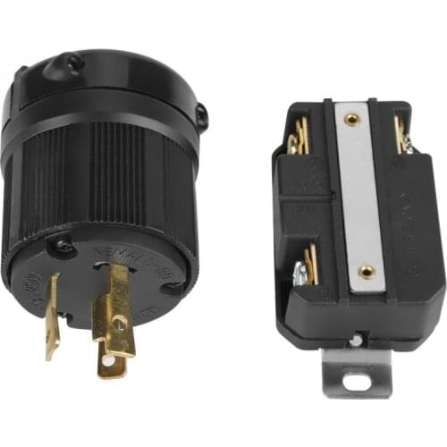 NEMA Female Receptacle L6-30P L6-30R 30A 250V Twist Lock Electrical 3 Pin Plug Receptacle Connector Male & Female