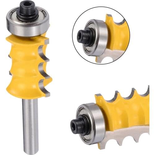 Tungsten Carbide Triple Bead Router Bit 1/4" Shank Molding Router Bit Milling Cutter Woodworking Edge Trimming Cutter Tool