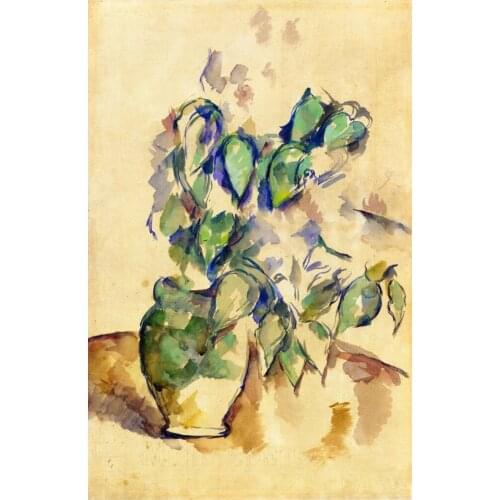 100% hand made Oil Painting Reproduction on linen canvas,leaves-in-a-green-pot by paul Cezanne,landscape oil painting